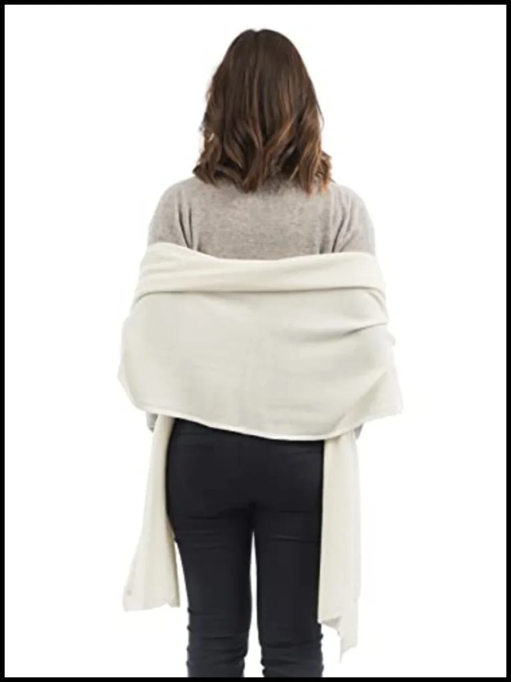 Cashmere Blend Stole Wrap Italy 24x73 One Size